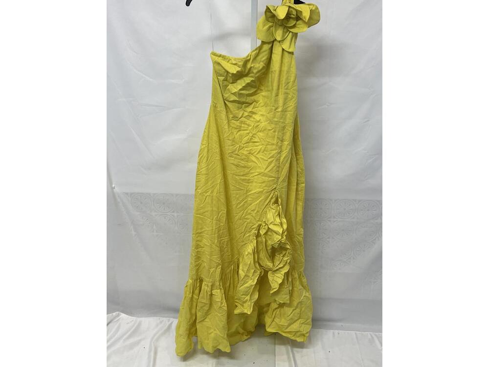Yumi Kim Rocky Dress in Chartreuse Linen XL - Picture 5 of 8